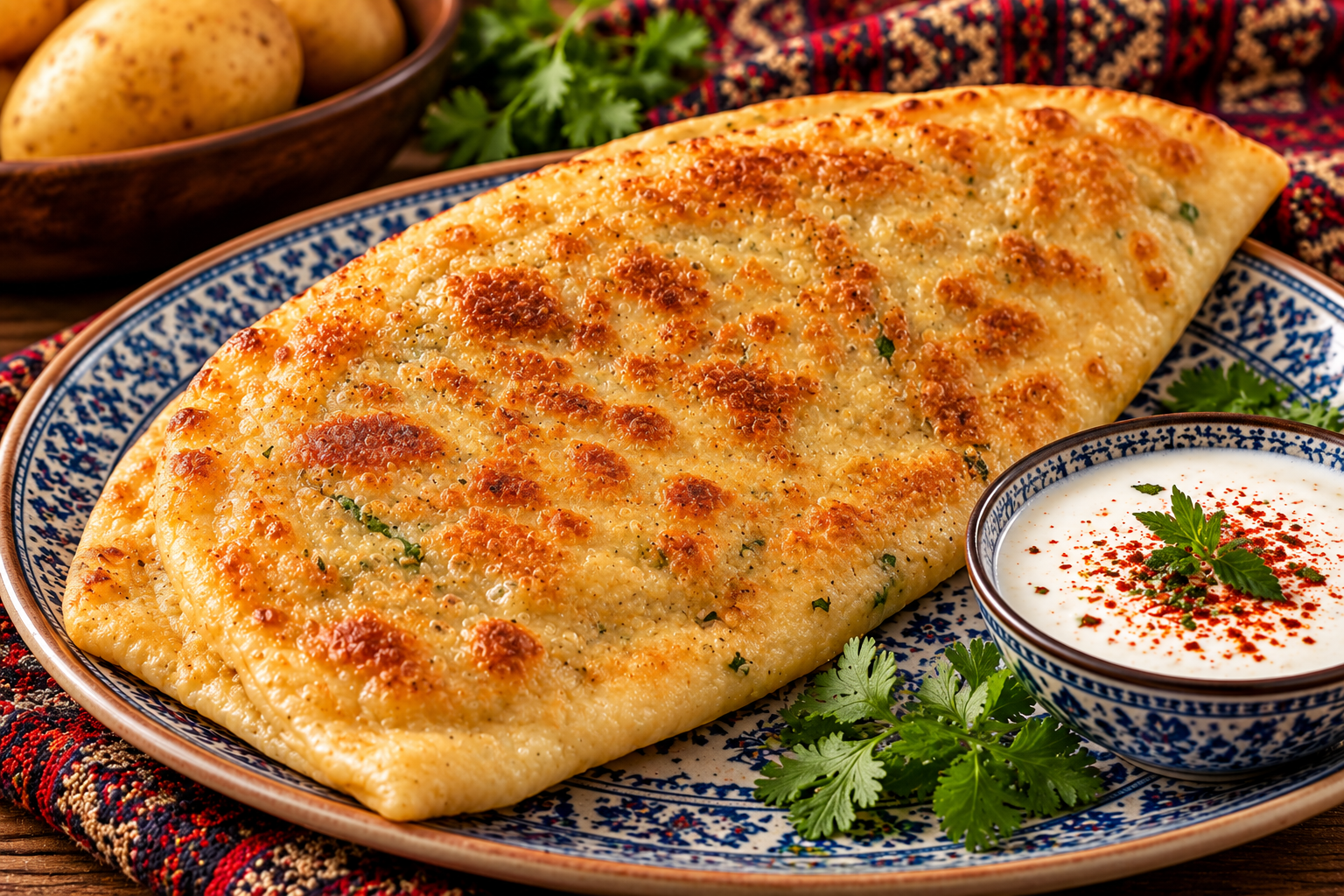 Afghan Potatoes Bolani